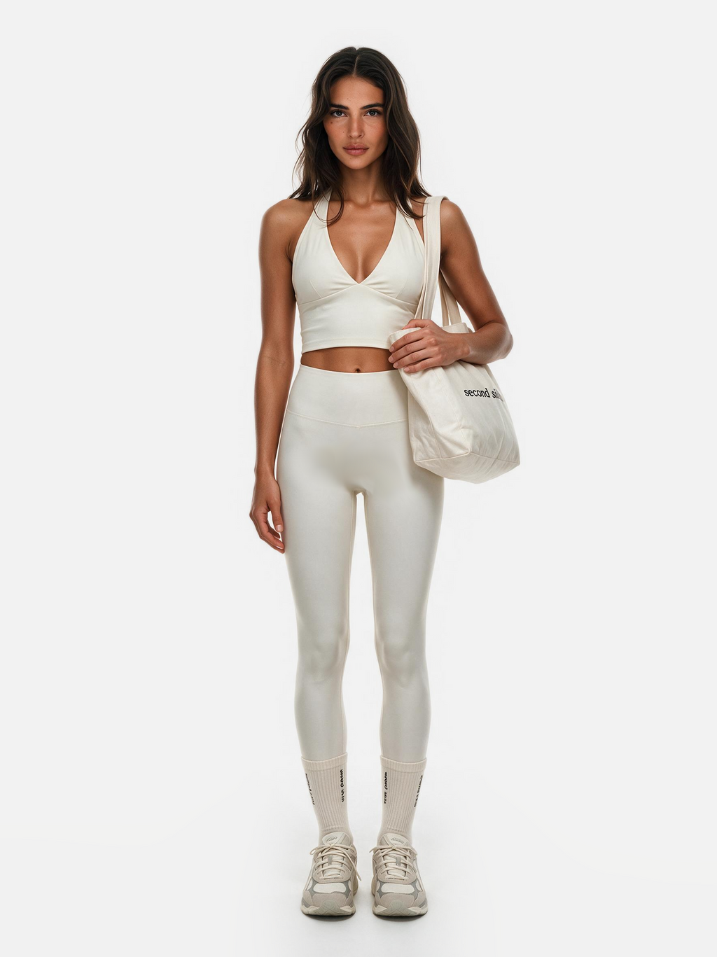 Second Skin Studio Halterneck Top Ivory