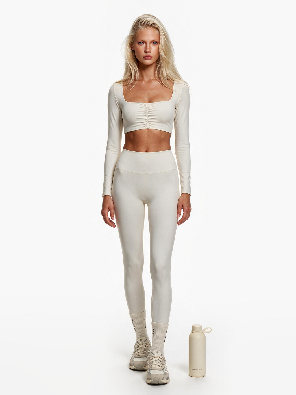 Second Skin Studio Long Sleeve Top Ivory